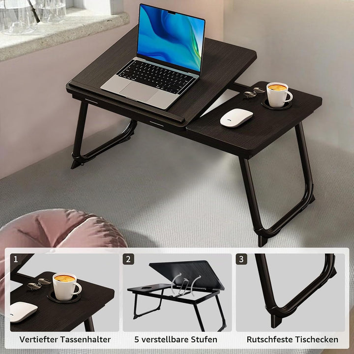 Laptoptisch Bett Klappbar Laptop Betttisch Notebooktisch Bed Table Esstablett Bed Tray FrüHstück im
