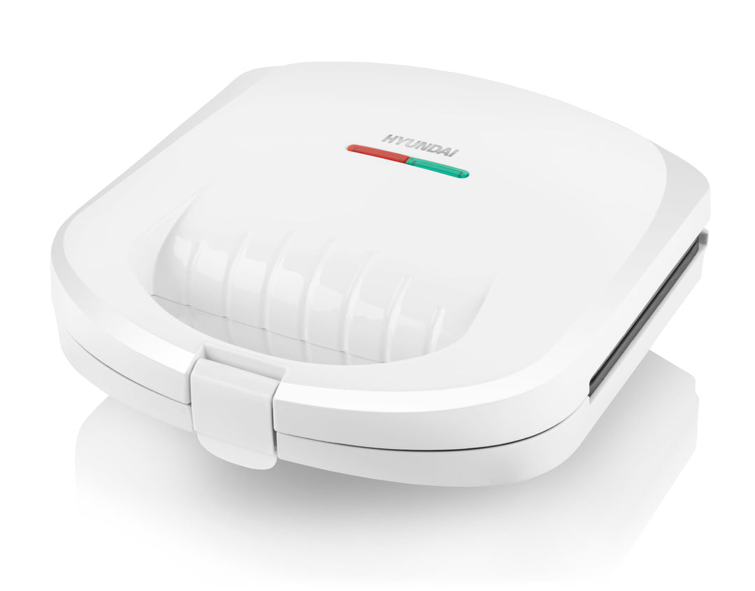 HYUNDAI ELECTRONICS SM625W I Sandwichmaker I 800 W | Sandwichmaker für 4 Dreiecke | Temperaturkontro