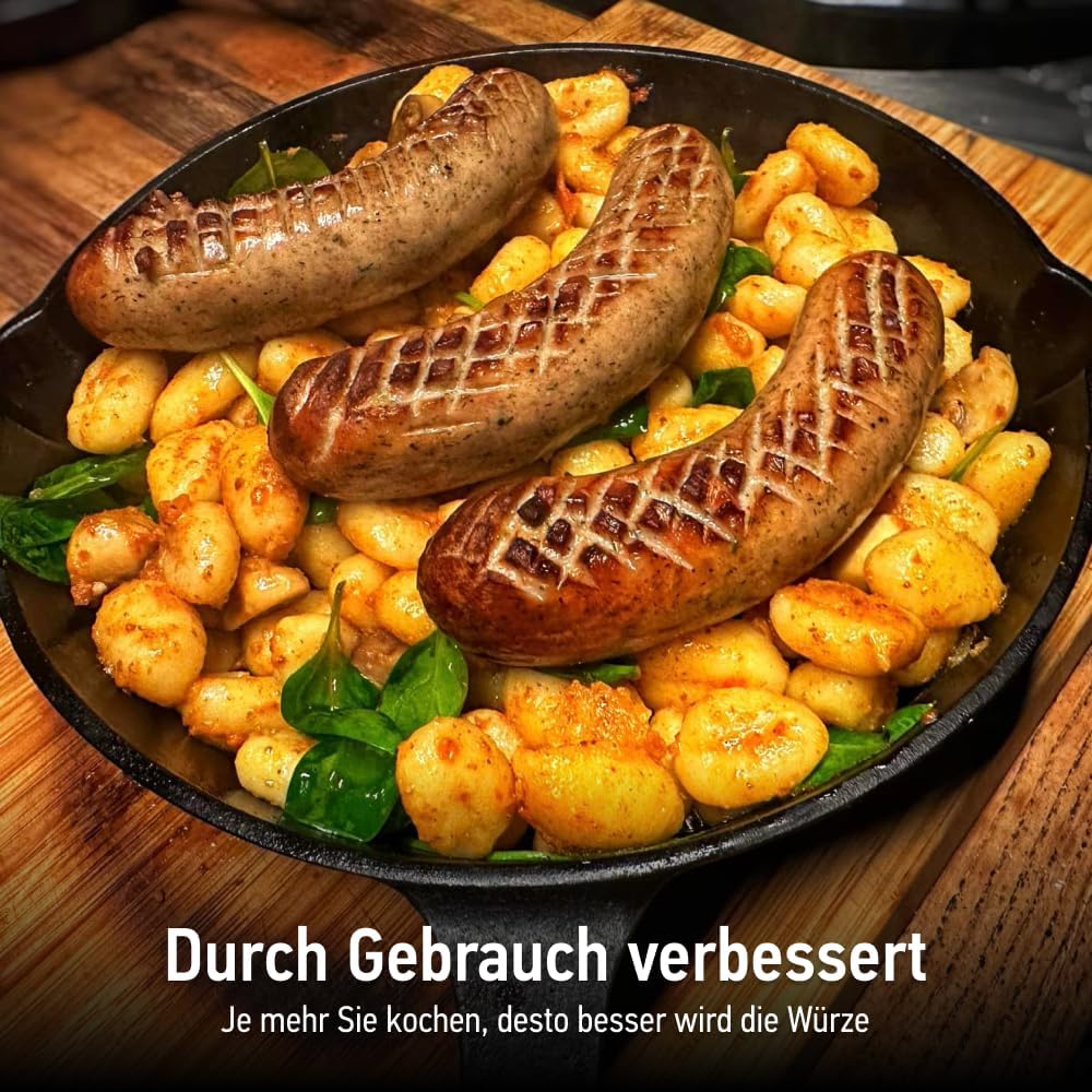 TEXAS CLUB Bratpfanne aus Gusseisen, 15,5 cm – Ideal zum Zubereiten von Pfannkuchen, Omeletts oder k