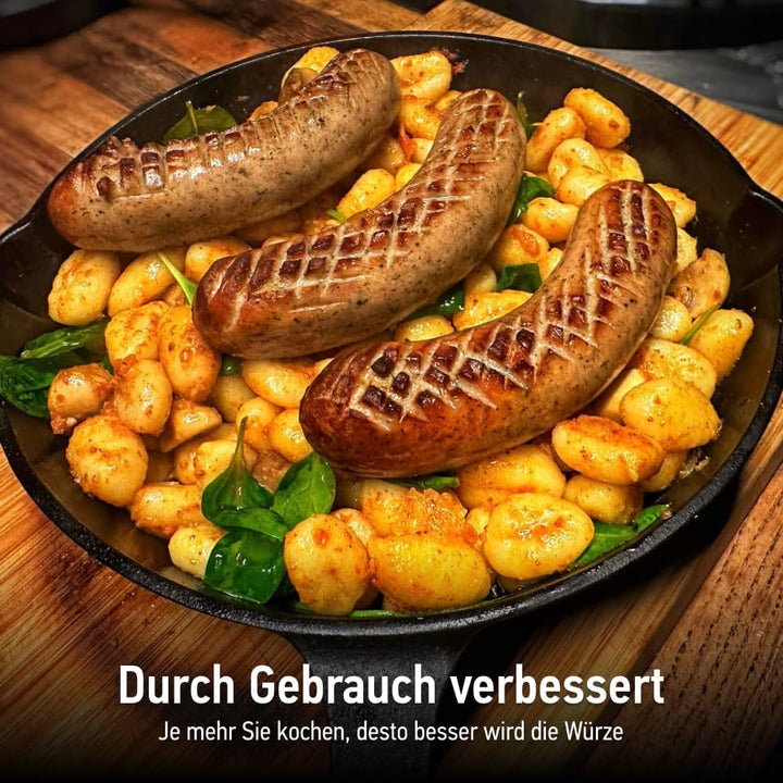 TEXAS CLUB Bratpfanne aus Gusseisen, 15,5 cm – Ideal zum Zubereiten von Pfannkuchen, Omeletts oder k