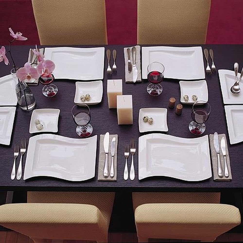 Villeroy und Boch NewWave Untertasse, 15 cm, Premium Porzellan, Weiss Modern & Schlicht, Modern & Sc