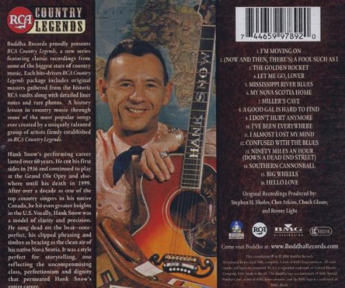 Rca Country Legends: Hank Snow, Audio-CD