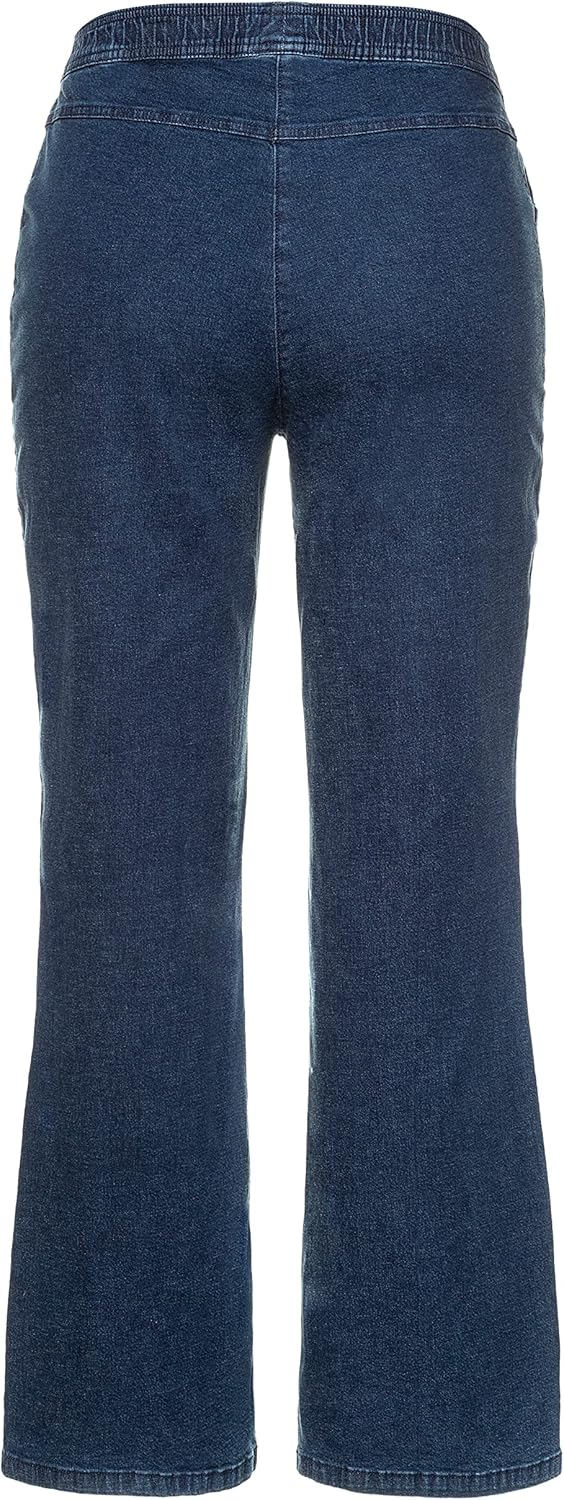 Ulla Popken Damen Marlene, Weit Jeans 32W / 32L Dark Blue Denim, 32W / 32L Dark Blue Denim