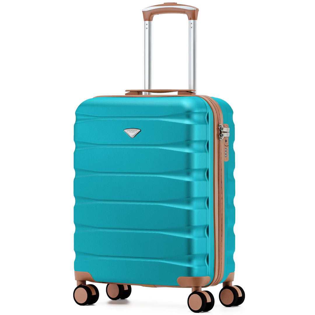 Flight Knight Leichter Koffer 29 Zoll Gross Check In Koffer ABS Hartschale 4 Rollen Fuer easyJet Bri