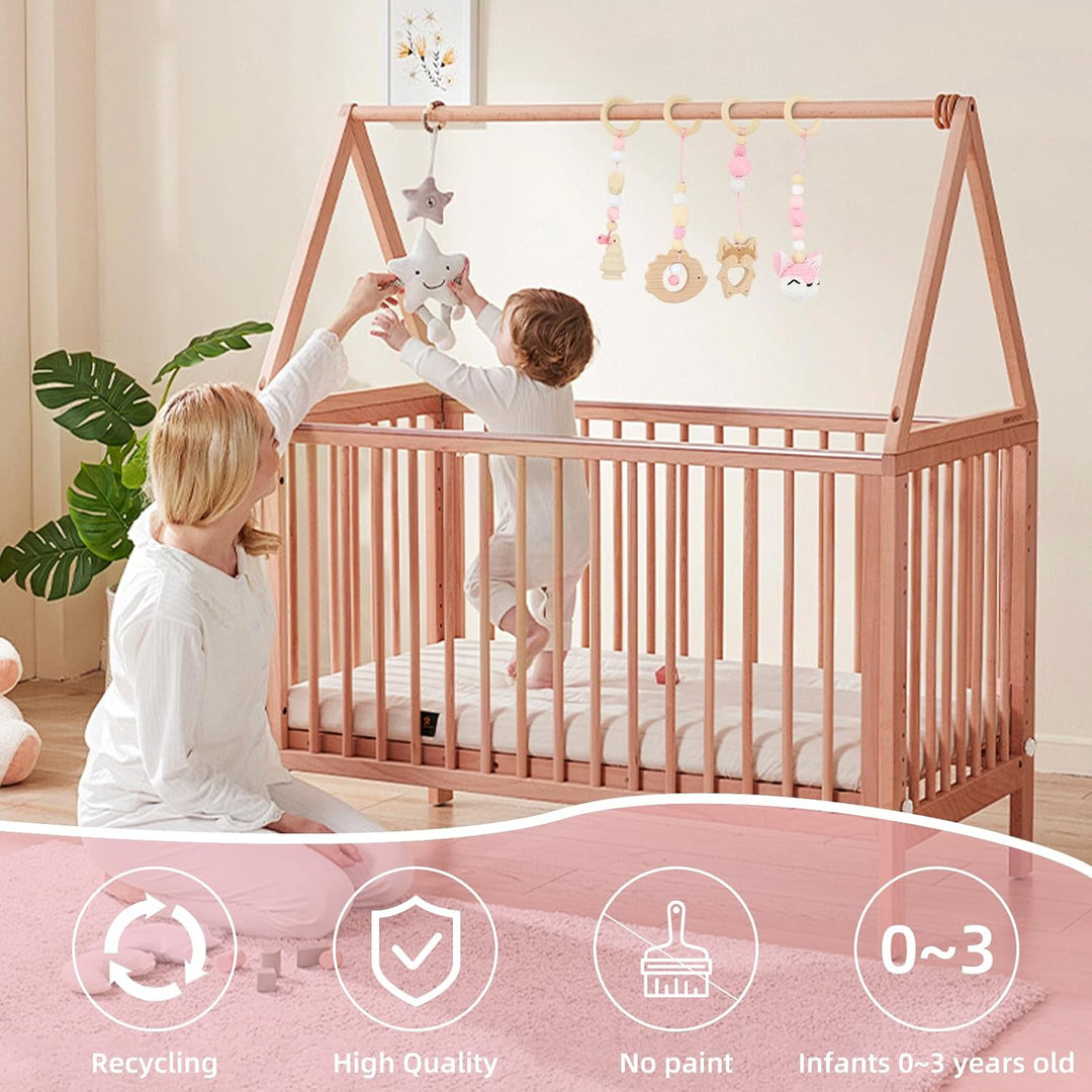 Spielbogen Baby Spielzeug ab 0 Monate 4 Stück Spielebogen Babies Toys Spielbögen Baby Gym Anhänger H