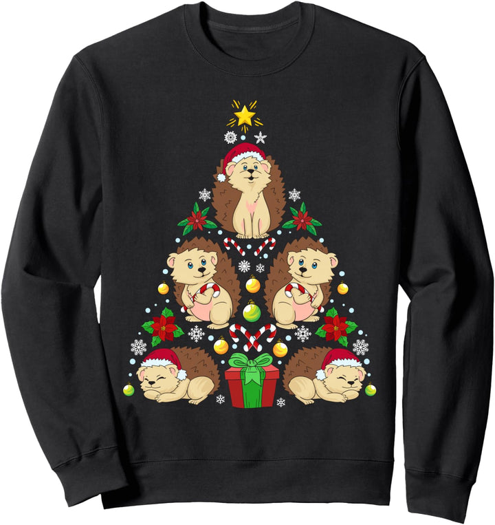 Igel Weihnachtsbaum Weihnachten Wald Tier Geschenk Sweatshirt