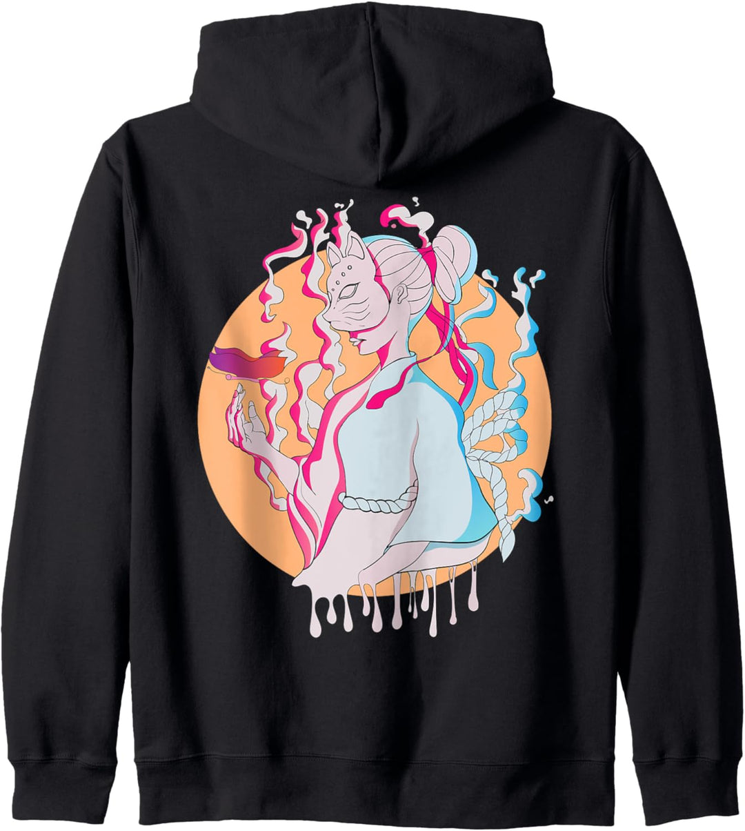 Japanese Kawaii Geisha Girl in Kimono Japan Art Animes Kapuzenjacke