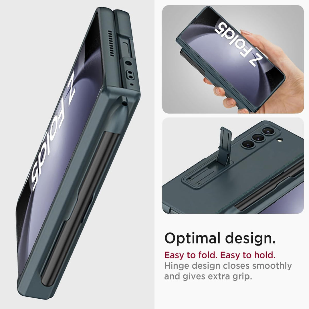 Miimall Kompatibel mit Samsung Galaxy Z Fold 5 Hülle, Fold 5 Hülle mit Stifthalter [Magnetischer Sch