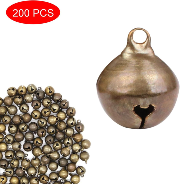 Vintage Bronze Metallglöckchen, 200 Stück Mini Jingle Bell, Schellen Mit Öse, DIY Dekoration Für Sch