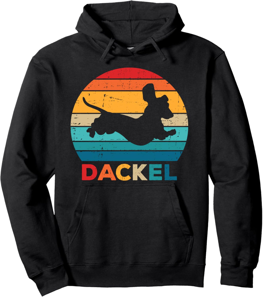 Dackel Vintage Retro Dackelhund Hundehalter Geschenkidee Pullover Hoodie