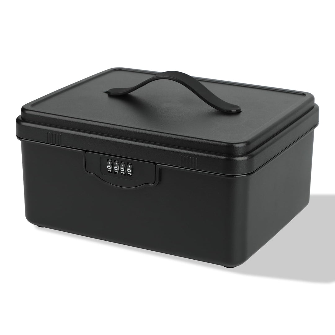 Abschliessbare Box mit Zahlenschloss, 9L Medikamentenbox mit Griff Verschliessbare Box, Doppellagig