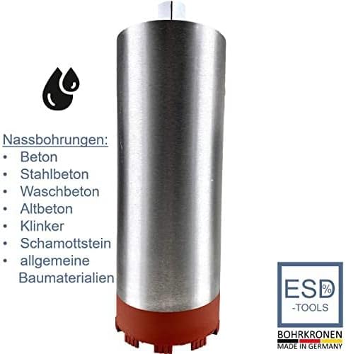 ESD TOOLS | Diamantbohrkrone mit Turbosegment, Kernbohrer mit 1 1/4 Zoll Aufnahme & Nutzlänge 400 mm