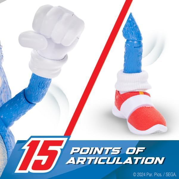 Sonic The Hedgehog 3 Sprechende Figur, 30 cm / 12 Zoll, mit über 30 kultigen und lustigen Sätzen, nu