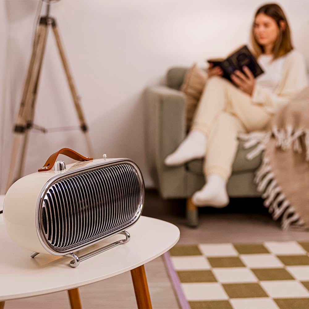 Cecotec Keramik-Heizlüfter für den Tisch mit niedrigem Verbrauch – ReadyWarm 1500 Ceramic Retro. 150