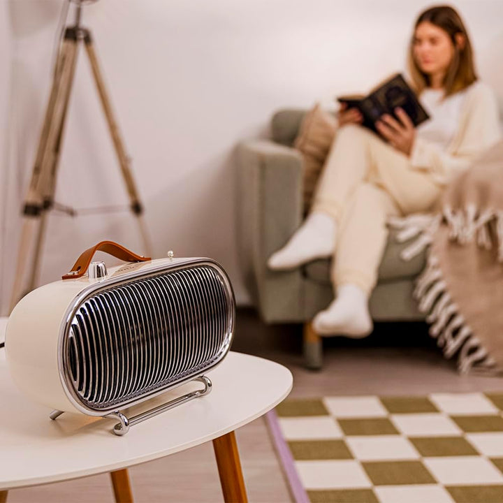 Cecotec Keramik-Heizlüfter für den Tisch mit niedrigem Verbrauch – ReadyWarm 1500 Ceramic Retro. 150
