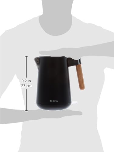 ECG RK 1768 Strix Timber Black 1.7 Liter Holz, Schwarz, 1.7 Liter Holz, Schwarz
