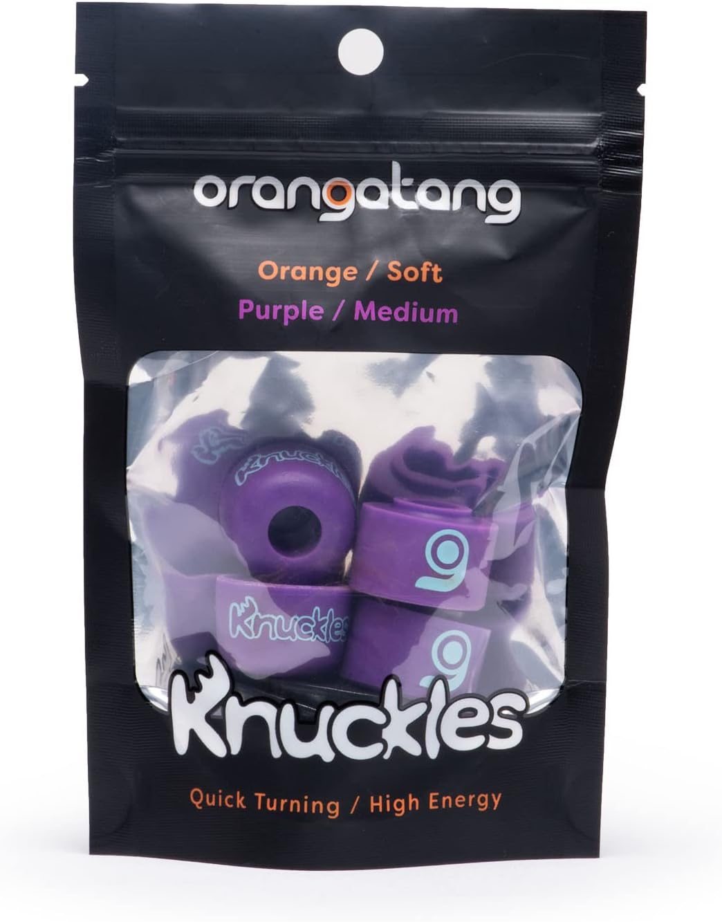Orangatang Knuckles Longboard Skateboard Truck Lenkgummis (4er Set) Violett, Medium, Violett, Medium