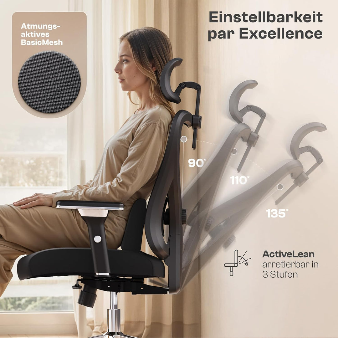 Lancelot Bürostuhl Ergonomisch [VERGLEICHSSIEGER] Bürostuhl Testsieger | Schreibtischstuhl Ergonomis