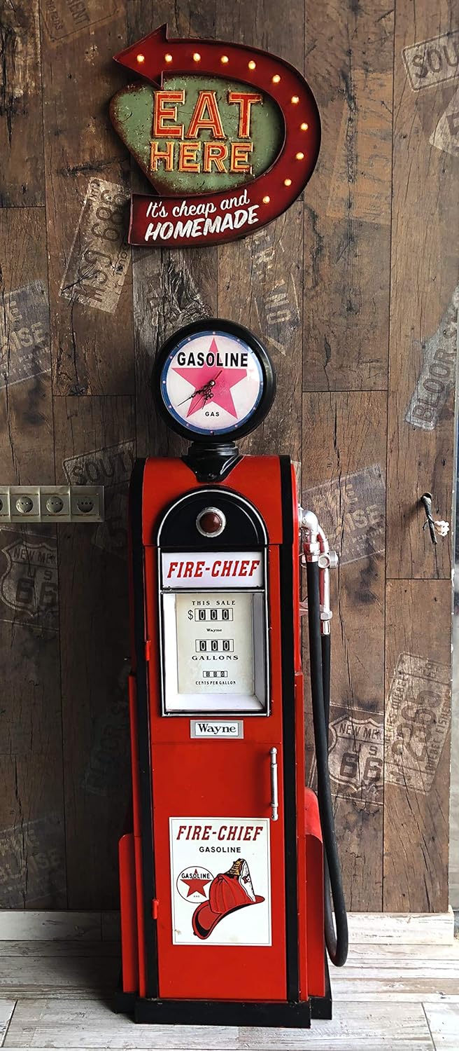 DiiliHiiri Retro-Schild, beleuchtet, Café, Vintage Metallschild, Handwerk, Zubehör für Zuhause (Eat