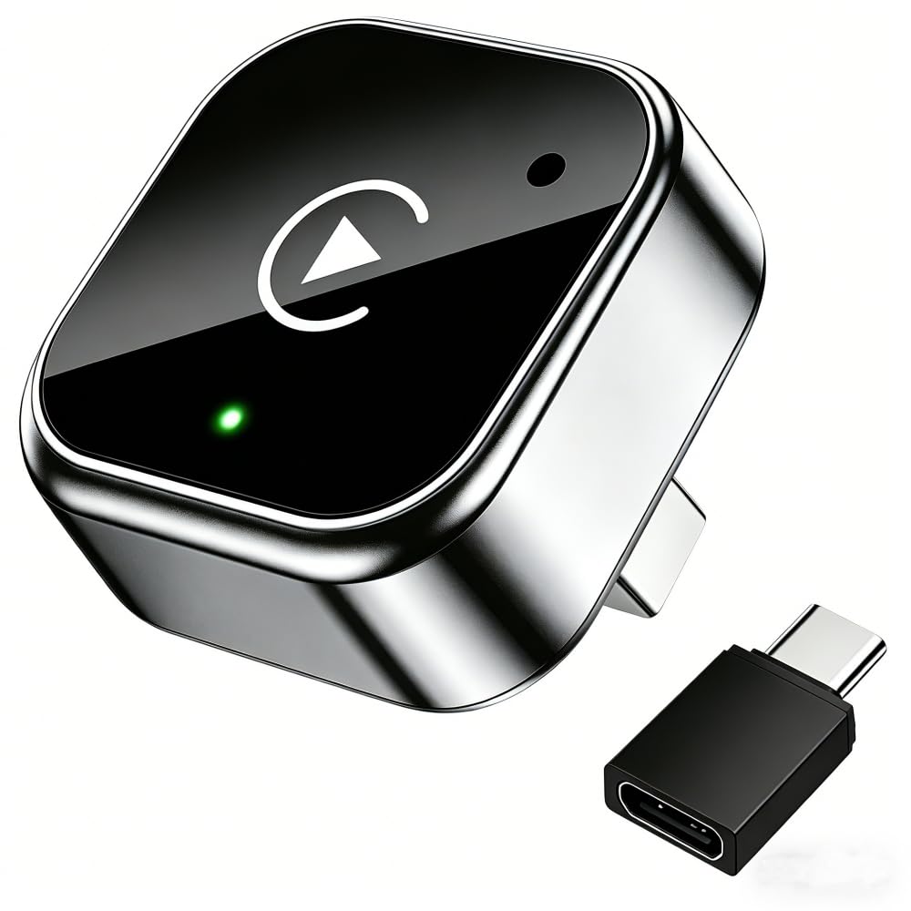 Upgrade Wireless CarPlay Adapter Kabellos für iPhone und Android, 5,8GHz Hochgeschwindigkeits-WLAN,