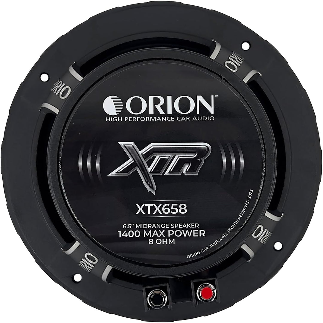 Orion XTR XTX658 Hocheffiziente 16,5 cm Mitteltöner Bullet Lautsprecher, 1400 W maximale Leistung, 3
