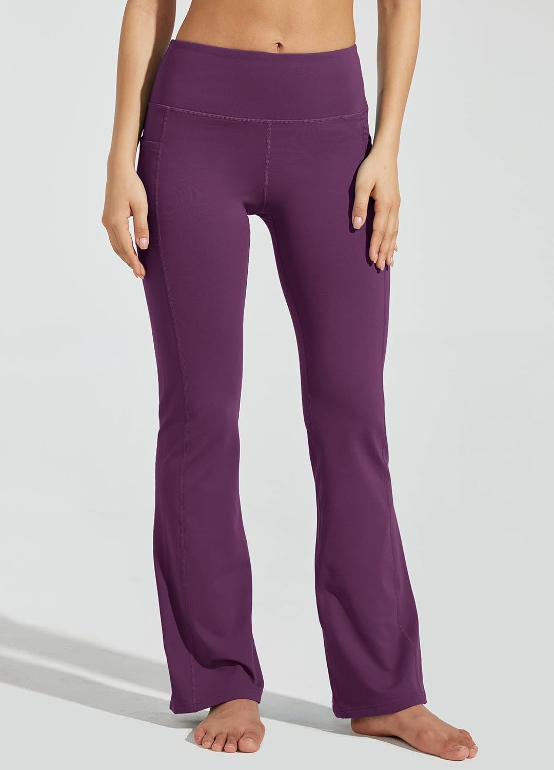 WILLIT Damen Thermo Flare Leggings Winter Fleece gefütterte Yogahose Warm Sportleggins Laufhose Boot