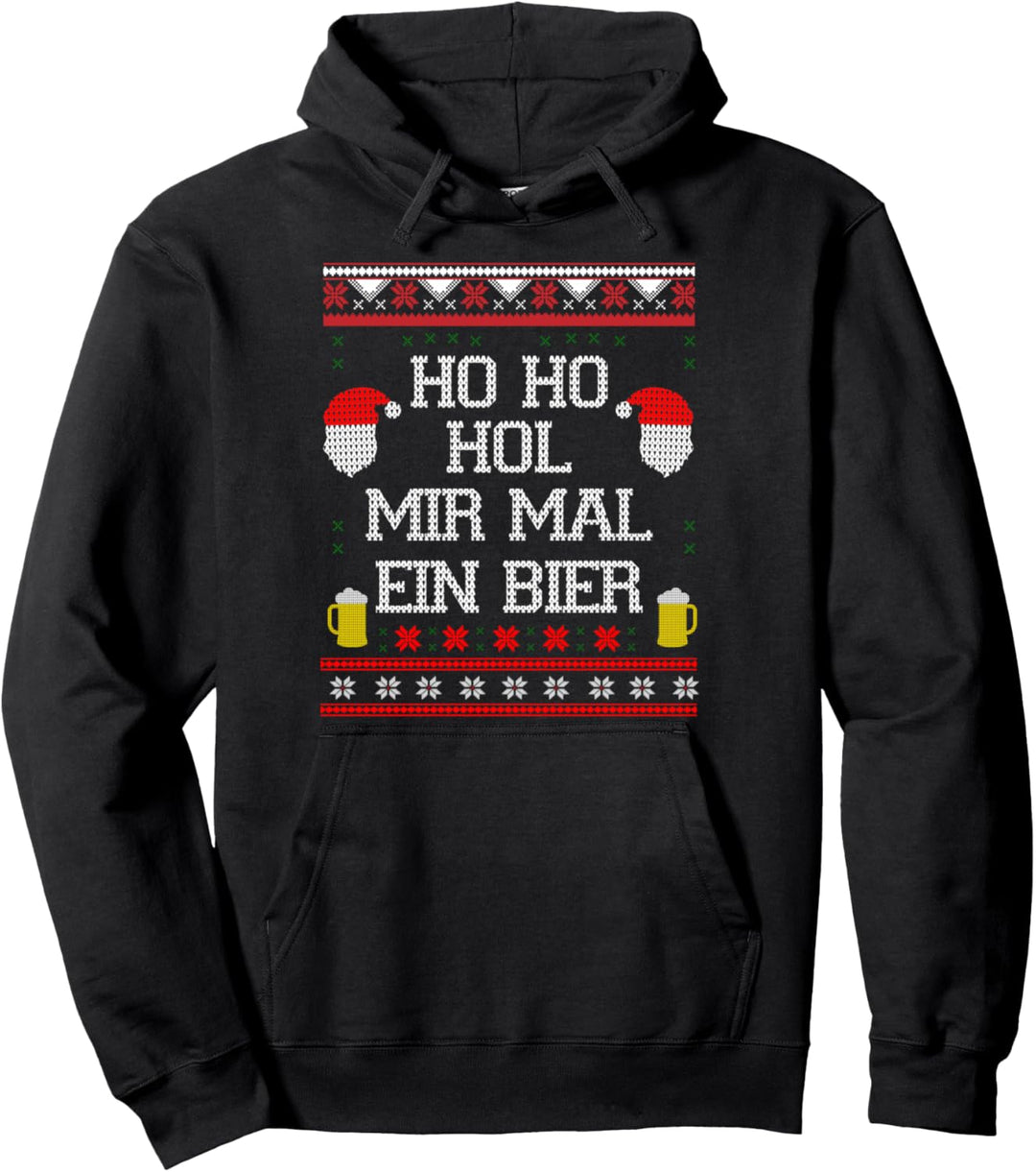 Ho Ho Hol Mir Mal Ein Bier Ugly Christmas Sweater Geschenk Pullover Hoodie