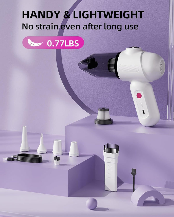 Handstaubsauger Akku 4in1,8KPA Mini Staubsauger Kabellos,Auto Staubsauger mit Waschbar HEPA für Küch