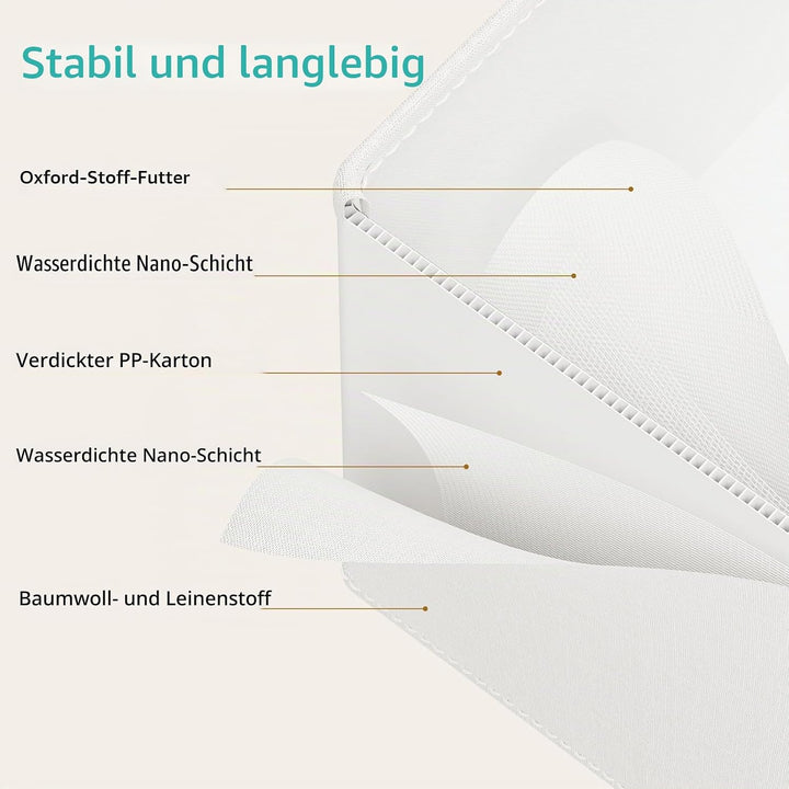Unterbett Aufbewahrungsbox mit Deckel, Faltbare Aufbewahrungstasche, Unterbettkommode, Transporttasc
