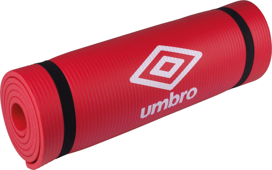 Umbro Faltbare Gymnastikmatte - Yogamatte - Anti-Rutsch Fitnessmatte Rot, Rot