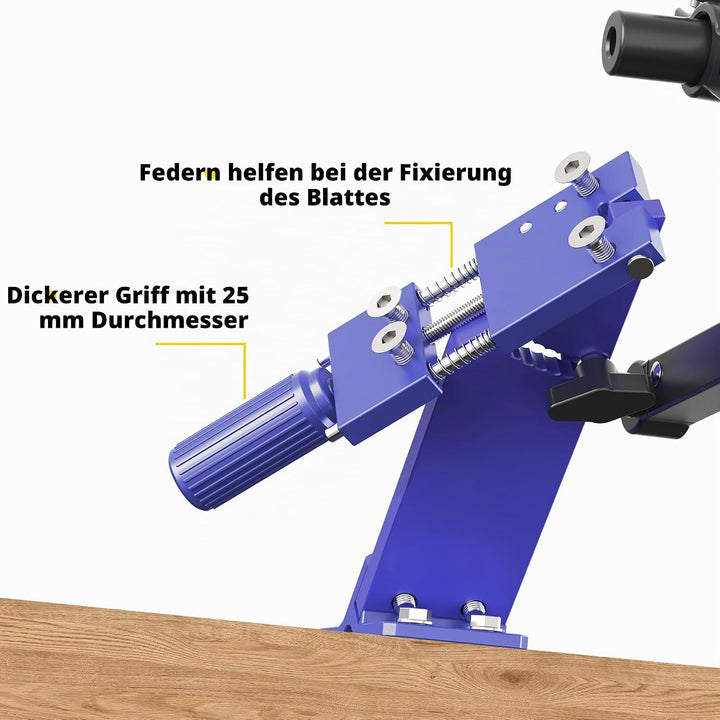 Rasenmäher-Messerschärfer, 15°-45° verstellbarer Rahmen mit Kugellager-Griff für Rechts- und Linkshä