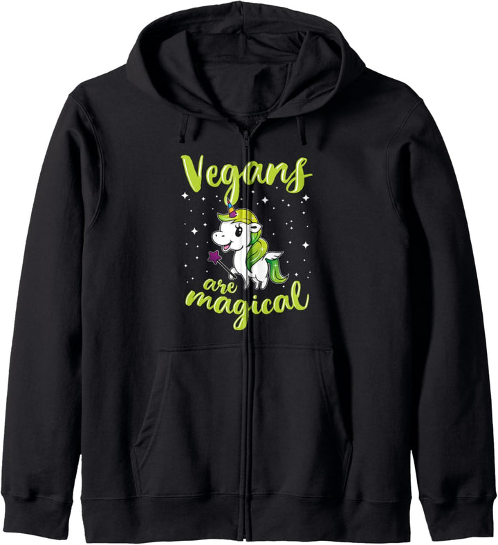 Vegans are Magical Einhorn Tierrechte Tierschutz Veganer Kapuzenjacke
