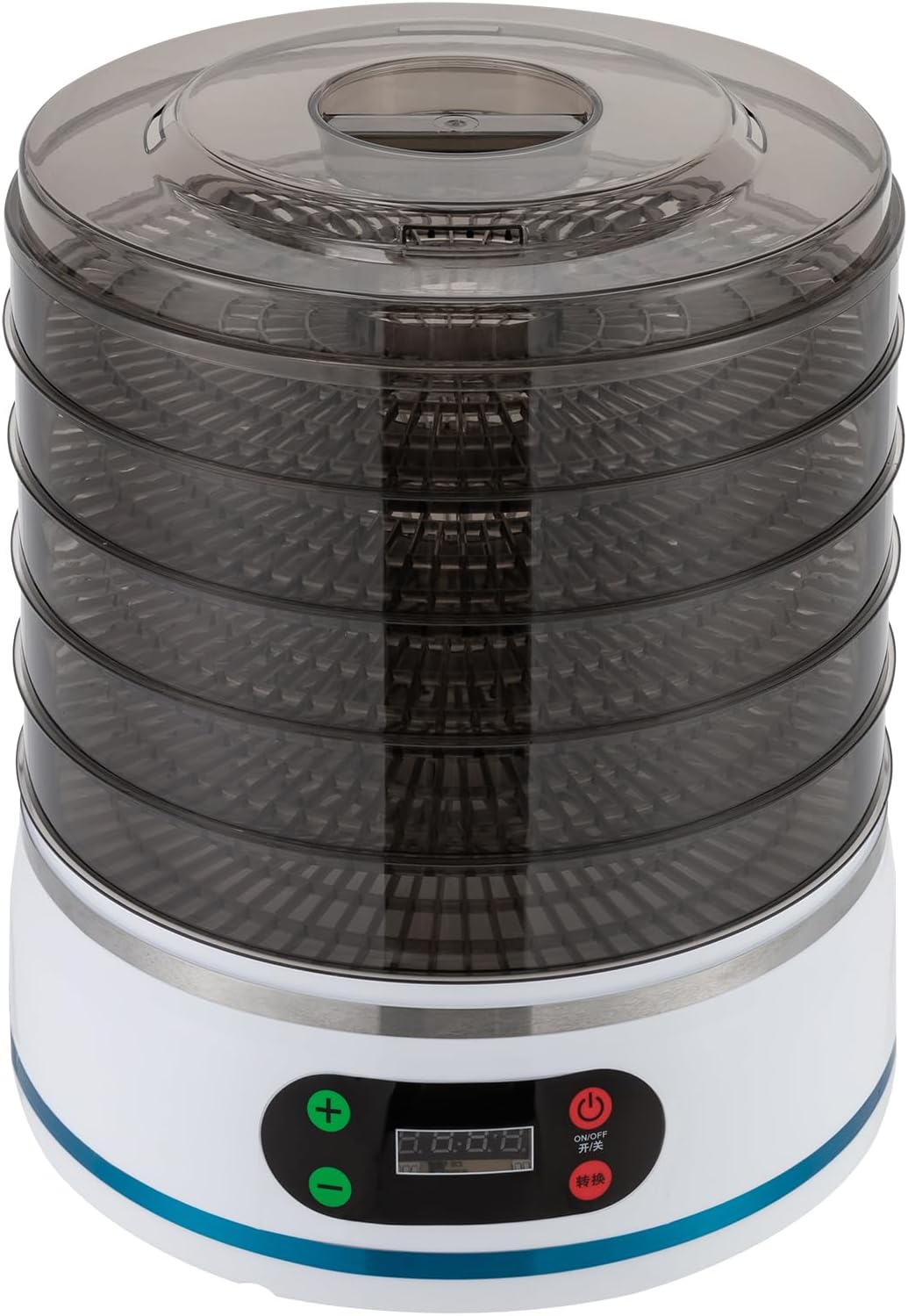 Küchenminis Dörrautomat,Lebensmittel-Dehydrator für Fleisch Früchte Gemüse mit 5 Einlegefächer 35-70
