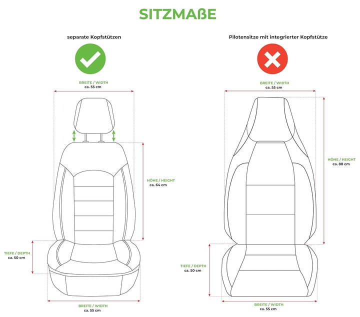 Schonbezüge Sitzbezüge für Renault Kangoo 2 Bj 2008-21 in Schwarz/Grau TF4