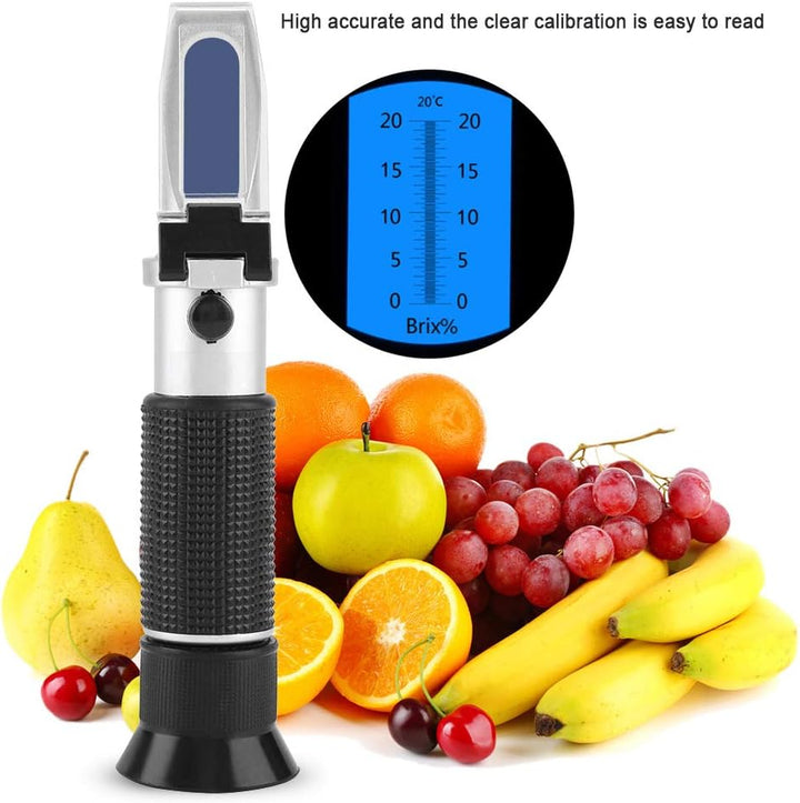 Tragbares Refraktometer Handheld 0-20% Brix Zucker Meter Bier Fruchtsaft Saccharimeter Optische Test