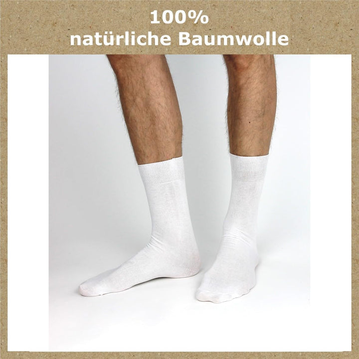 GAWILO Socken aus 100% Baumwolle (10 Paar) | Ohne drückende Naht, mit venenfreundlichem Komfortbund