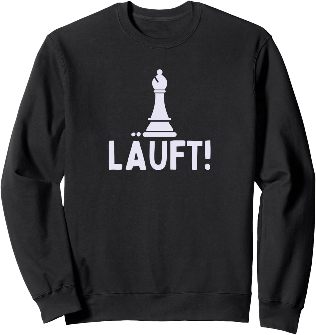 Lustiges Schach Läuft! Läufer Schachspieler Sweatshirt