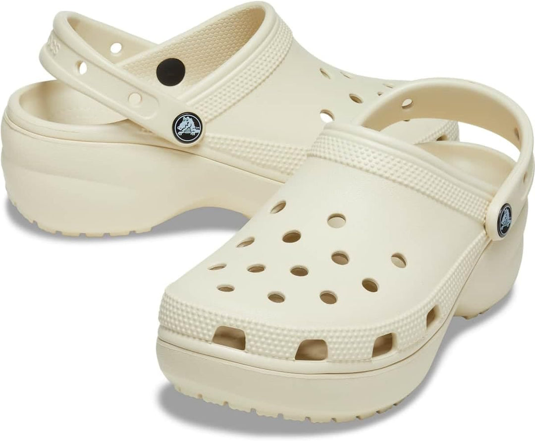 Crocs Damen Classic Platform W Clogs 34/35 EU Bone, 34/35 EU Bone