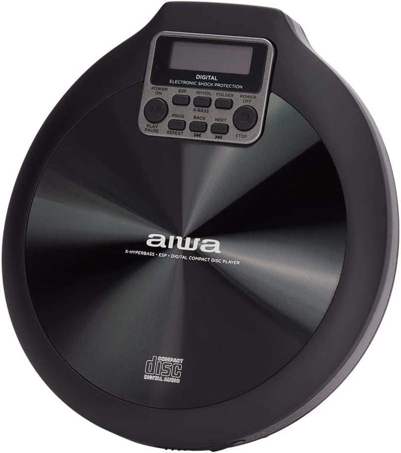 AIWA PCD-810BK CD-Player in Grau und Schwarz Single, Single