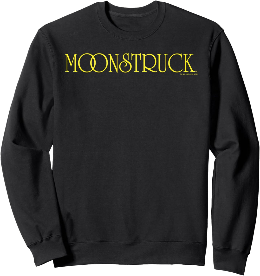 Moonstruck Yellow Text Chest Logo Sweatshirt