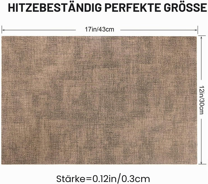 Leder Hitzebeständige Tischsets 6er Set Wasserdicht Abwischbar Waschbar PU Tischsets,Leicht zu Reini