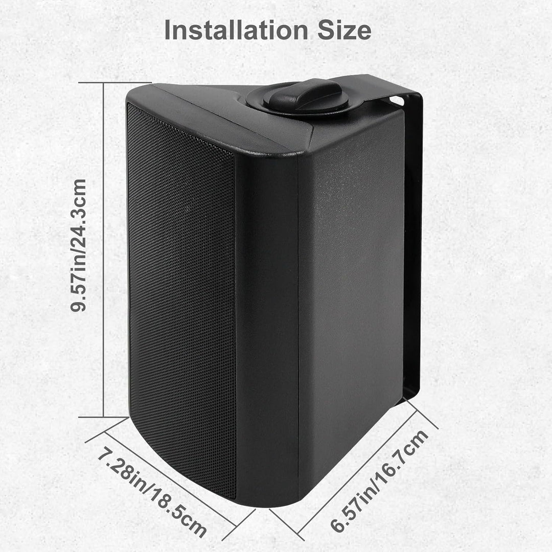 Herdio 5,25 Zoll 300 Watt Aussenlautsprecher Outdoor-Lautsprecher für Outdoor Indoor Wandhalterung P