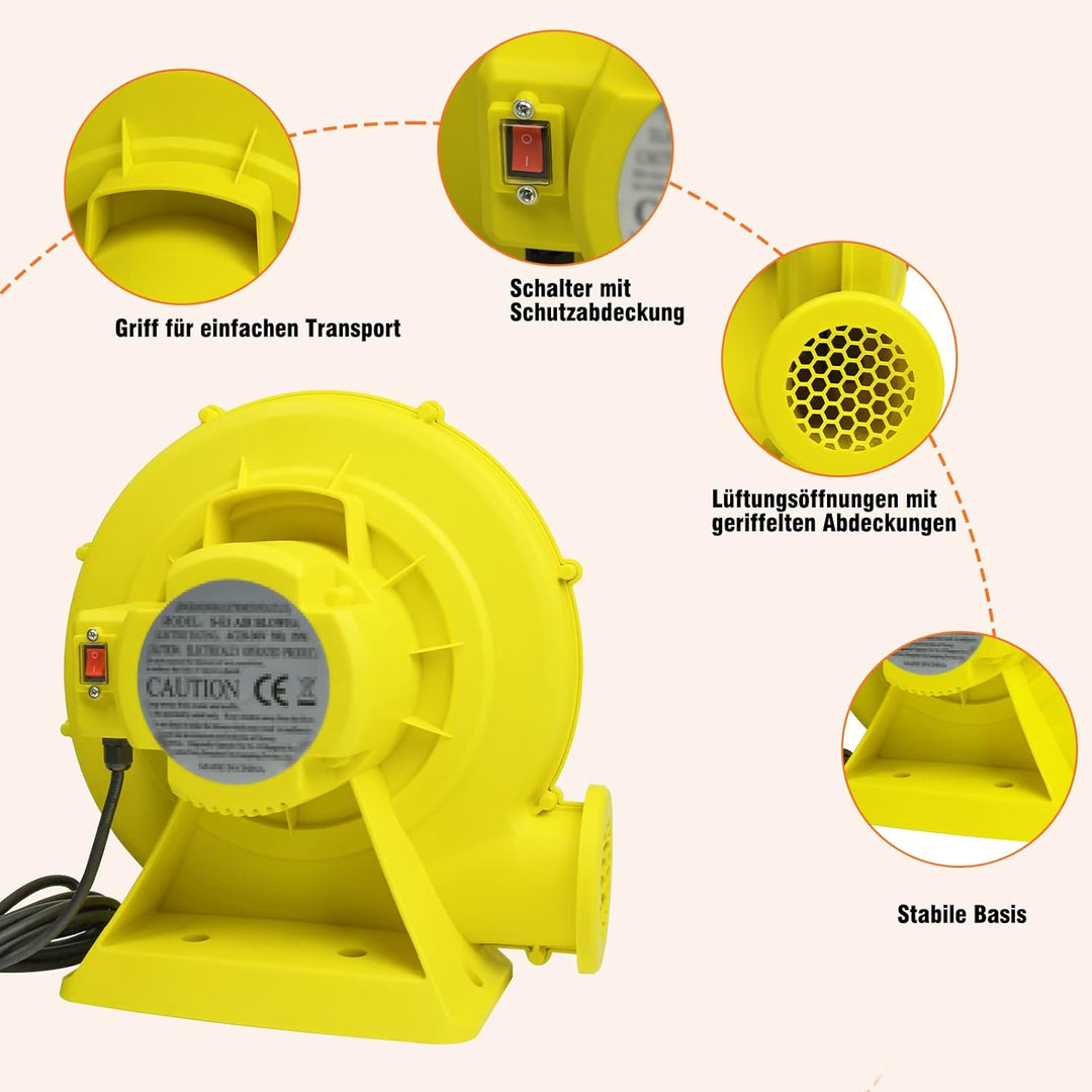 YRHome Gebläse Luftpumpe Windmaschine Lüfter Ventilator Radiallüfter Elektrische Dauergebläse Gebläs