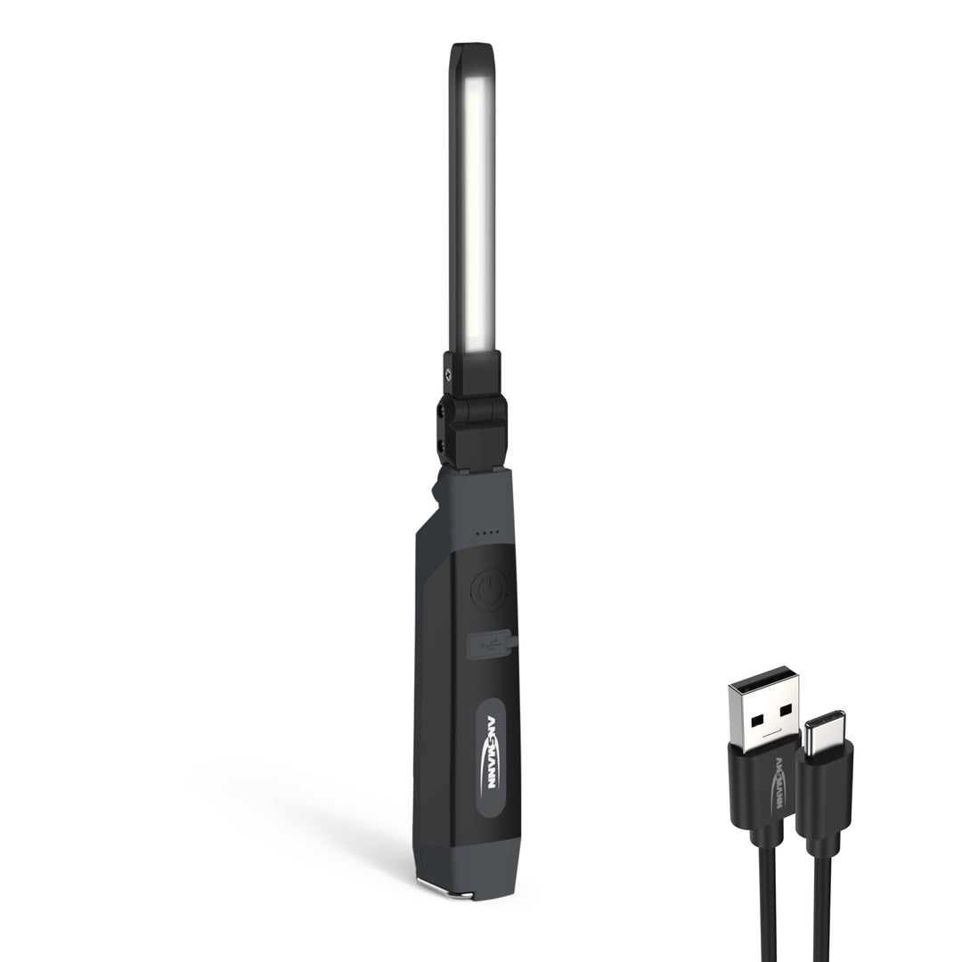ANSMANN LED Inspektionsleuchte mit 500 Lumen - Arbeitsleuchte kabellos, flexibel &amp; magnetisch - 5W F