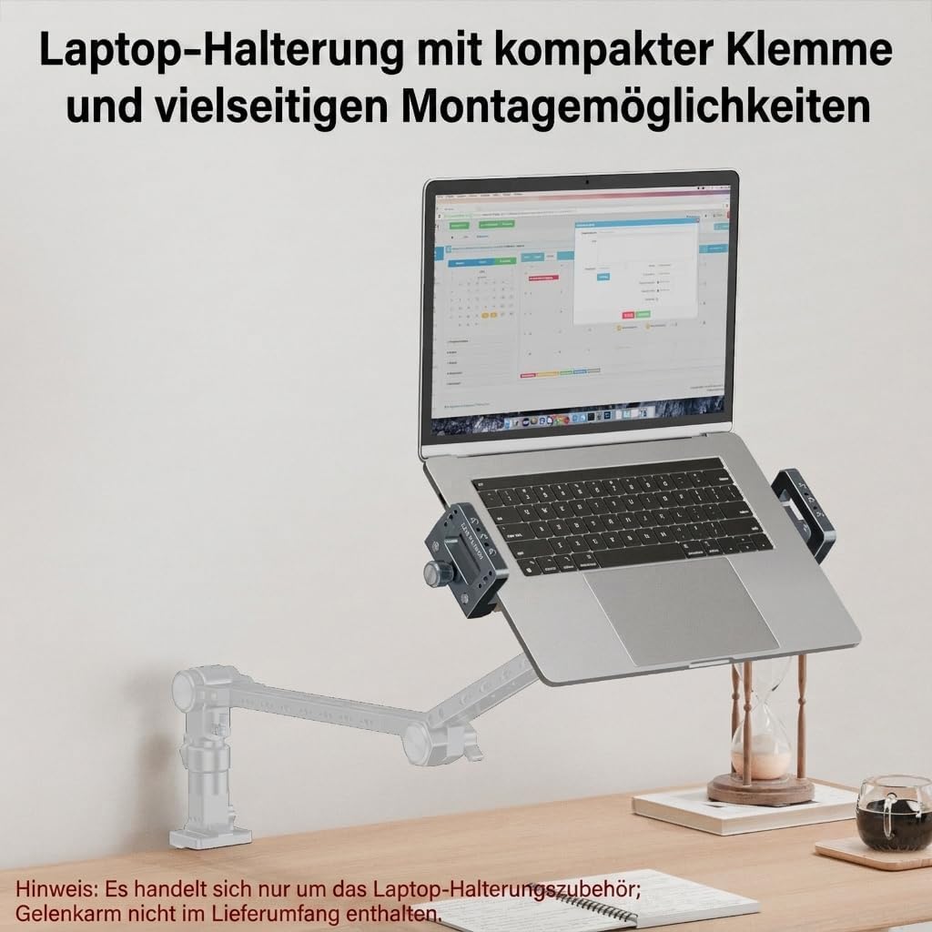 Laptop-Stativhalterung mit 1/10.2 cm &amp; 3/20.3 cm Schraubenlöchern, Arca Swiss Plate, Gummiauflage fü