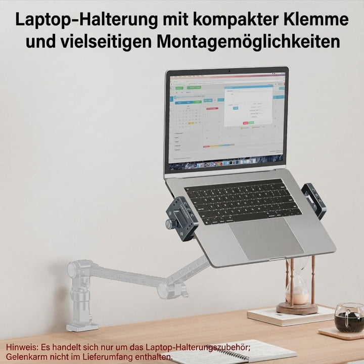 Laptop-Stativhalterung mit 1/10.2 cm &amp; 3/20.3 cm Schraubenlöchern, Arca Swiss Plate, Gummiauflage fü