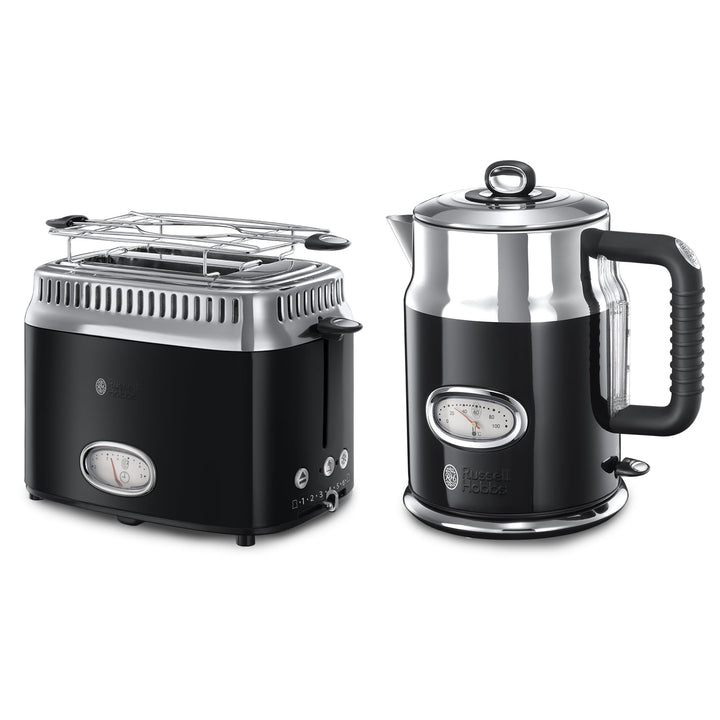 Russell Hobbs Wasserkocher + Toaster Retro schwarz