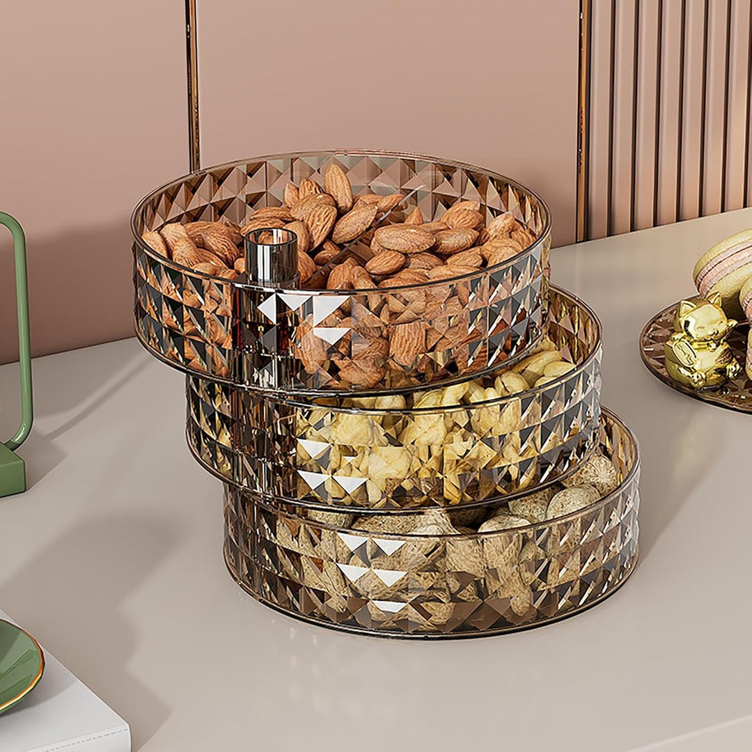 Snackbox Behälter | Rotierende Aufbewahrungsbox Katzendekoration Snackbox – Runde Snackbehälter, Sch