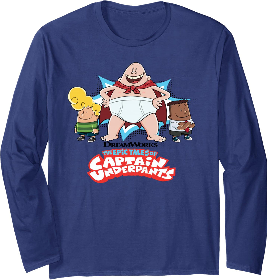 Captain Underpants Der erste epische Film Captain Pose Langarmshirt