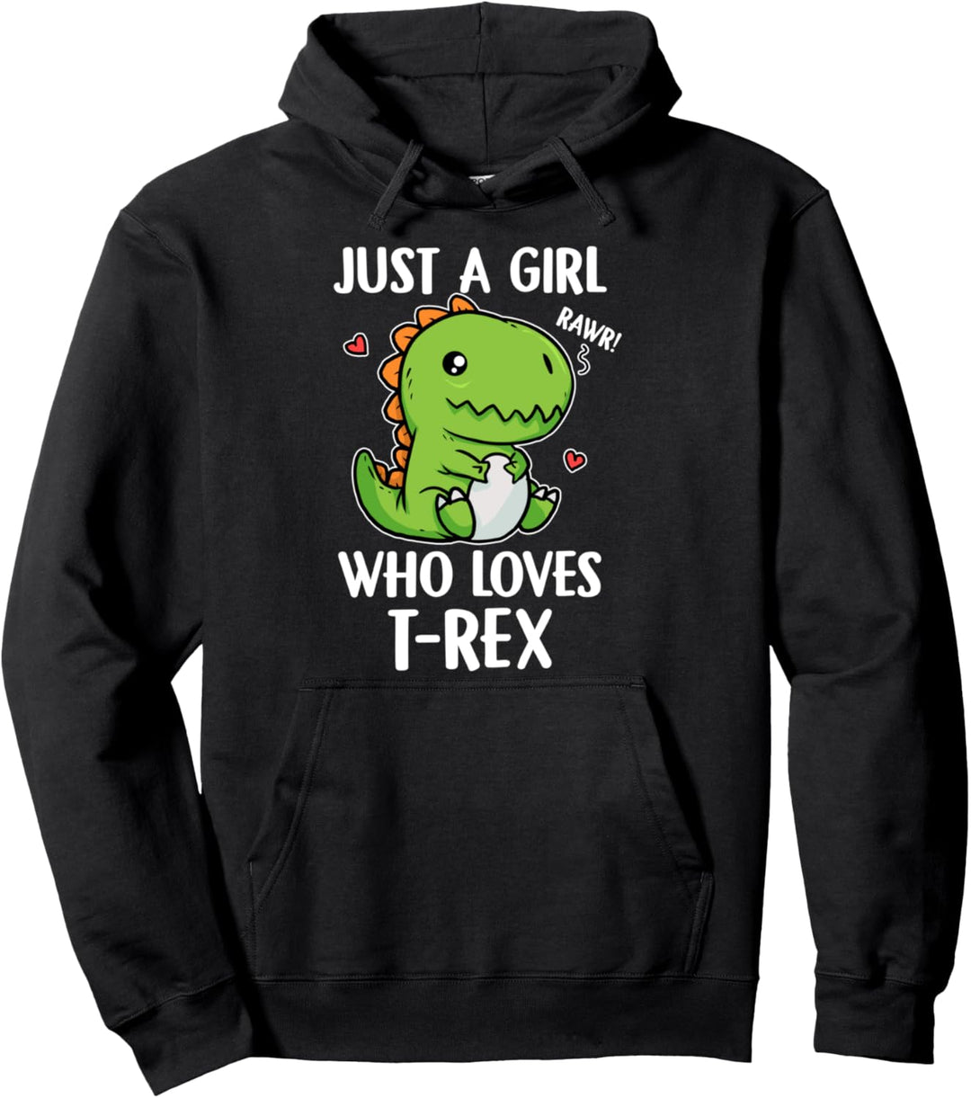 Just A Girl Who Loves T-Rex Lustiges Dino T-Rex Kostüm Pullover Hoodie